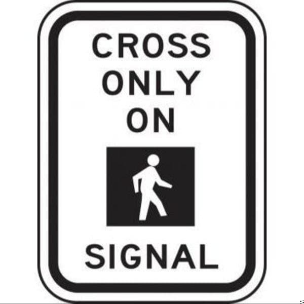 Accuform BICYCLE PEDESTRIAN SIGN CROSS FRR462HP FRR462HP - main